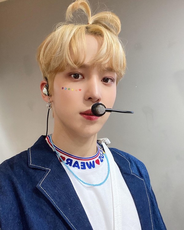 에이티즈 윤호, '사과머리 푸더덩' 작고 소중해♥